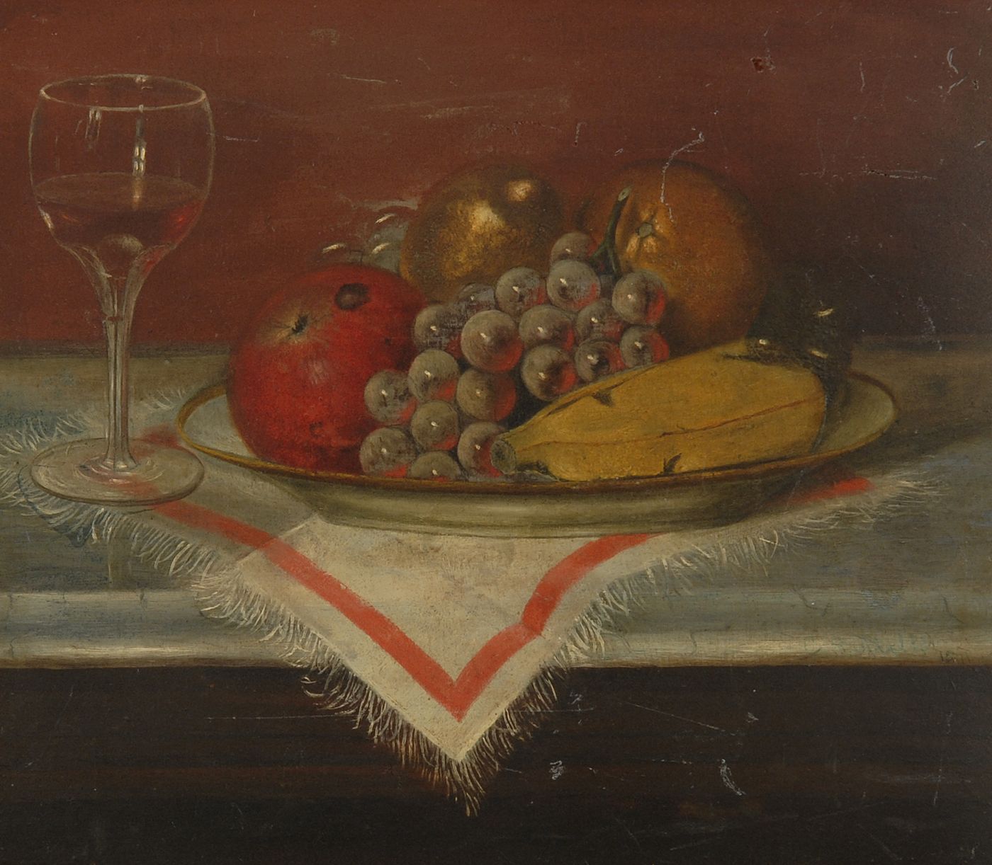 Appraisal: CHARLES S MILLSAmerican th CenturyStill life with fruit and a