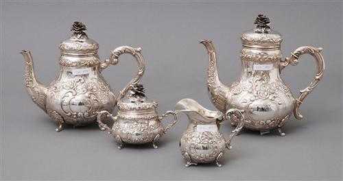 Appraisal: COFFEE AND TEA SERVICE Germany end of th century Second