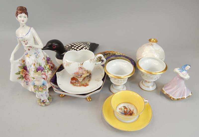 Appraisal: A quantity of ceramics to include a porcelain figure possibly