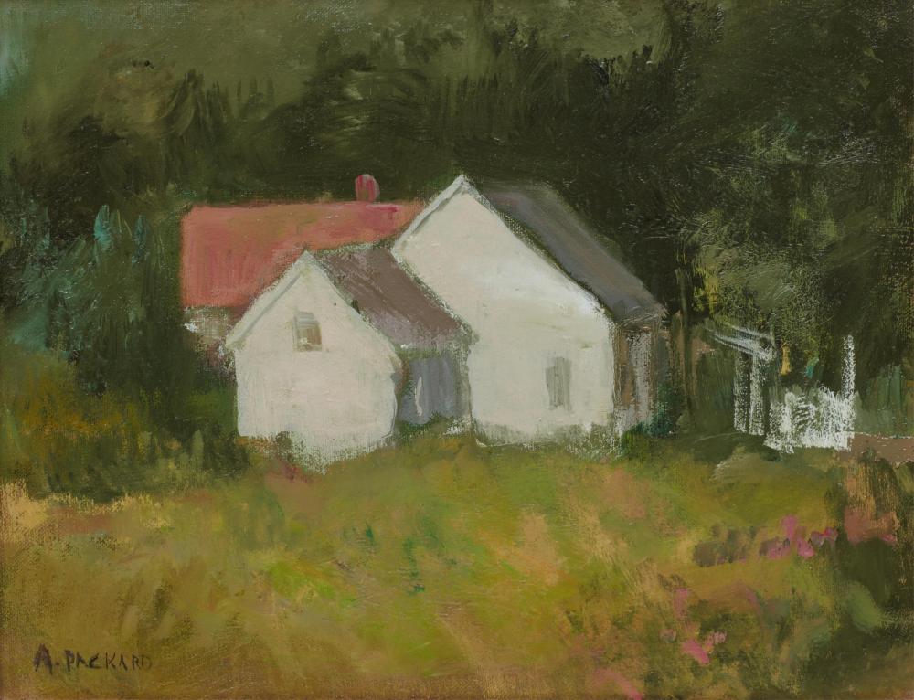 Appraisal: ANNE PACKARD American b Untitled Farmhouse oil on canvas signed