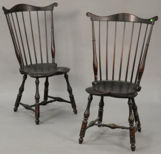 Appraisal: Pair of DR Dimes custom Windsor side chairs Pair of