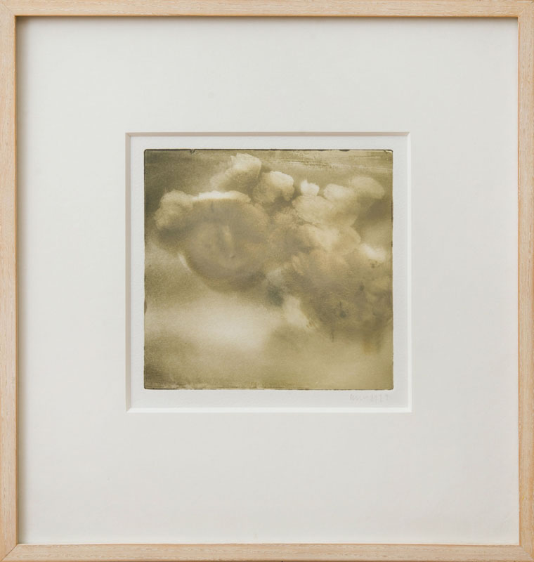 Appraisal: WENDY MARK CLOUDS PLATE AND Two monotypes on paper both