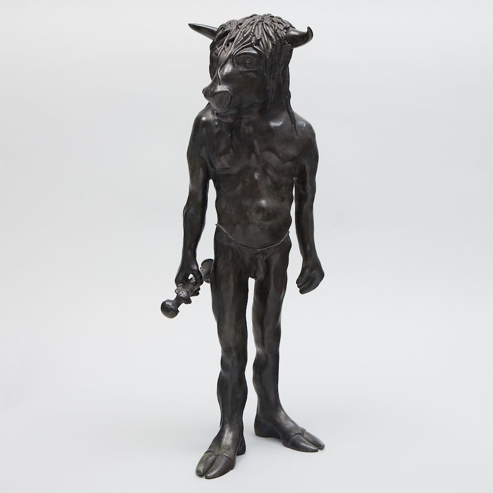 Appraisal: th Century School Minotaur Bronze unmarked x x in Condition