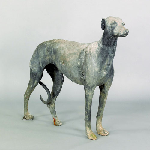 Appraisal: Standing lead whippet figure th c h