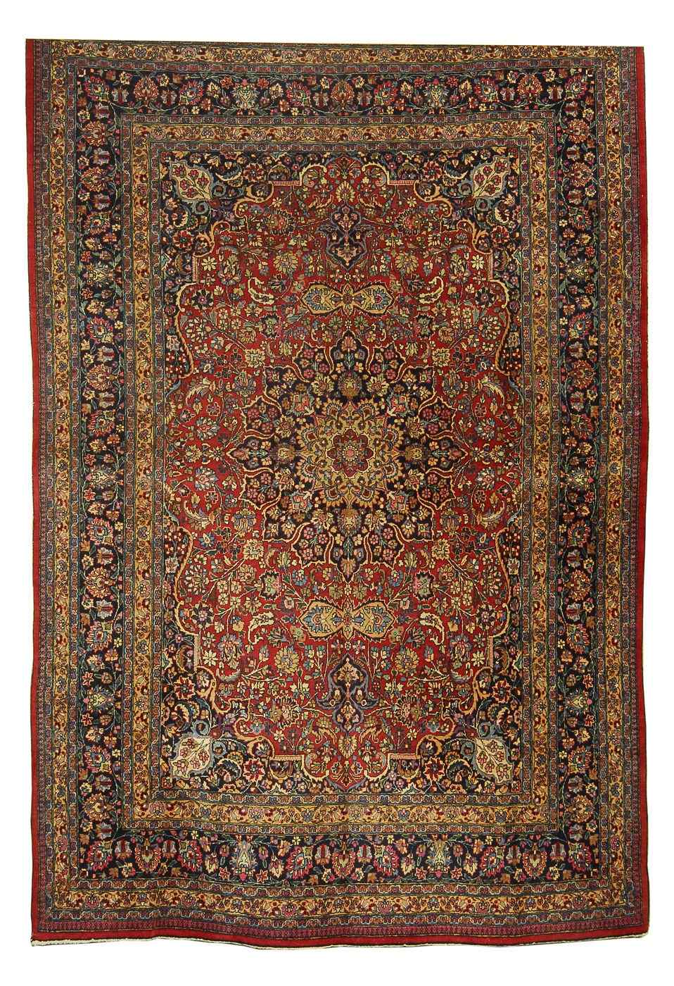 Appraisal: ORIENTAL RUG MESHED ' x ' '' Floral medallion of