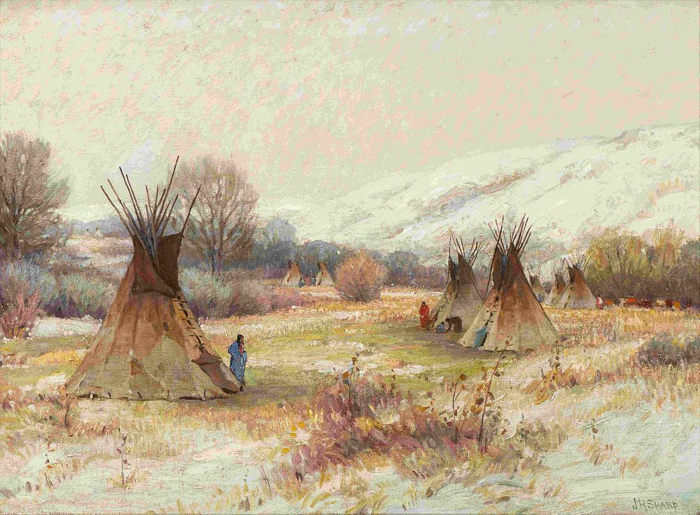 Appraisal: Joseph Henry Sharp American - Wind River Country Joseph Henry