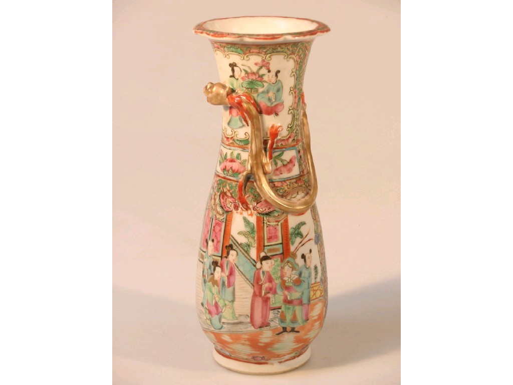 Appraisal: A thC Chinese famille rose vase of tapering ovoid form