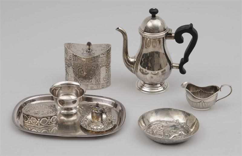 Appraisal: GROUP OF ENGLISH AND OTHER SMALL SILVER AND SILVER-PLATED ARTICLES