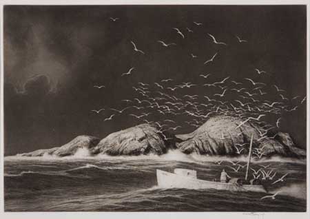 Appraisal: KERR EBY Group of etchings Cornwall Night High Island Maine