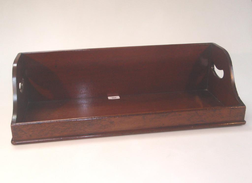 Appraisal: A thC mahogany book tray