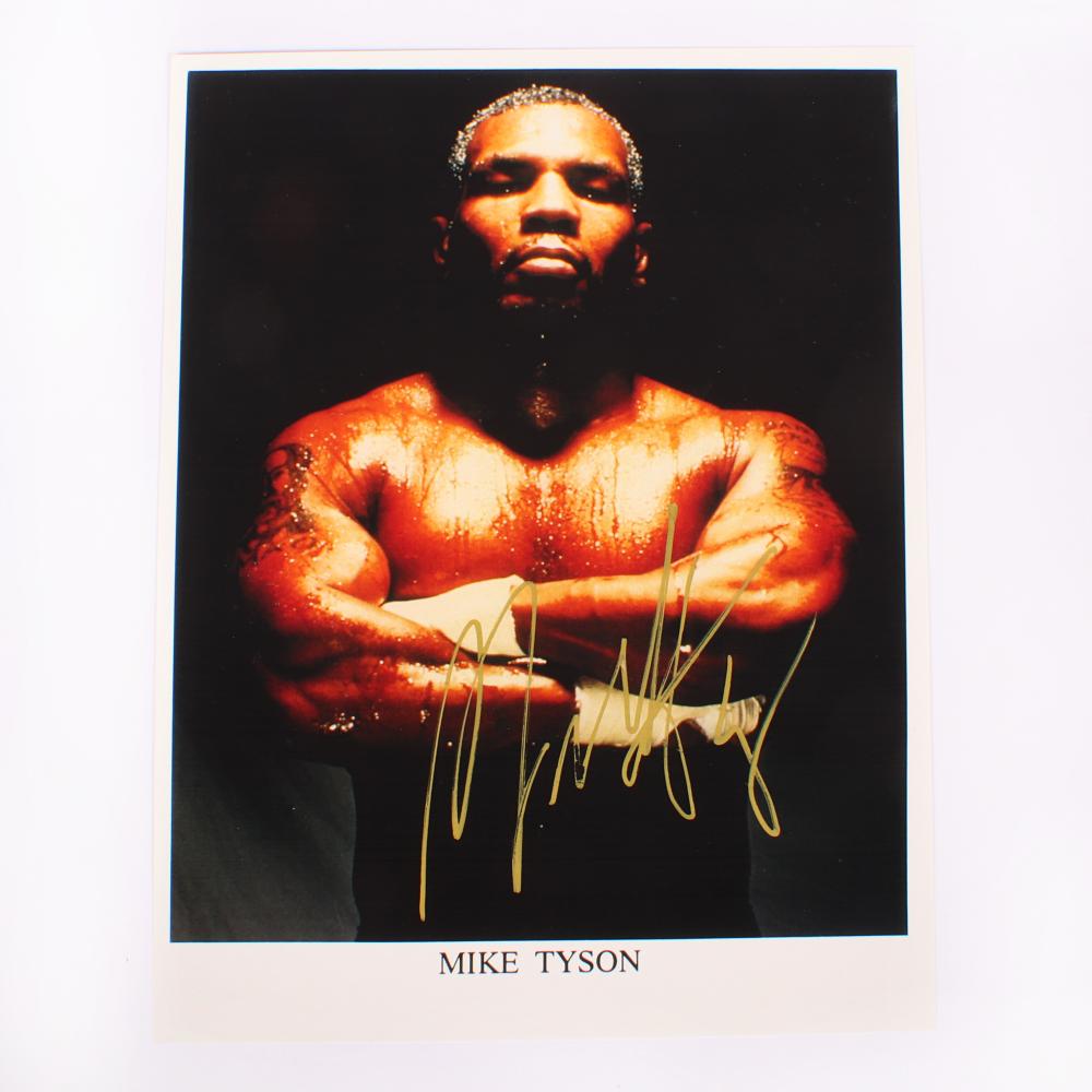 Appraisal: MIKE TYSON AUTOGRAPHED X PHOTOMike Tyson Autographed x Photo Mike