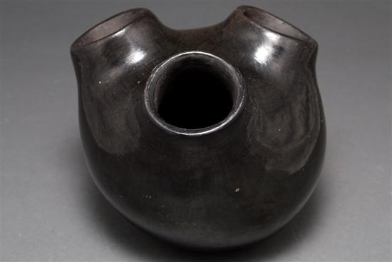 Appraisal: Native American blackware pot possibly Santa Clara th century in