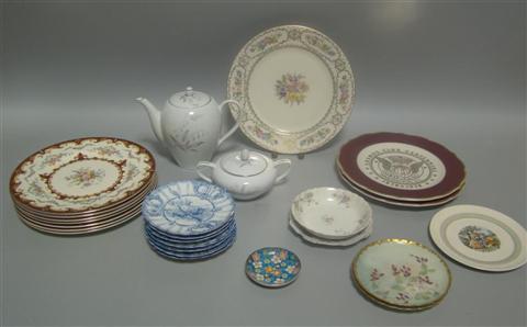 Appraisal: GROUP OF MISCELLANEOUS TABLEWARES Including Syracuse 'Cosmos Club' plates a