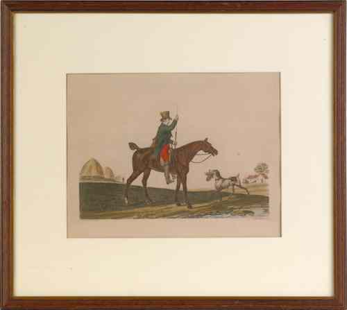 Appraisal: Pair of French colored engravings Carle and Horace Vernet th