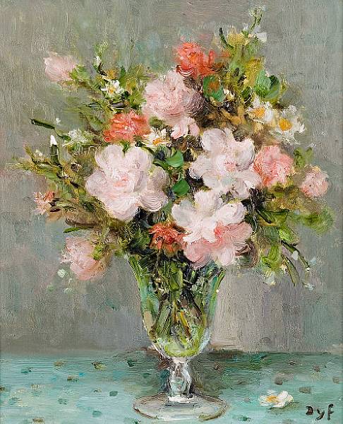 Appraisal: Marcel Dyf French - Roses dans un verre no c