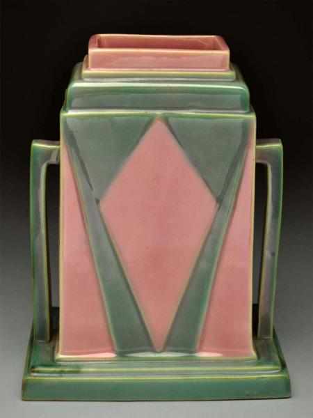 Appraisal: Roseville Futura The Juke Box Vase Deco double handled vase