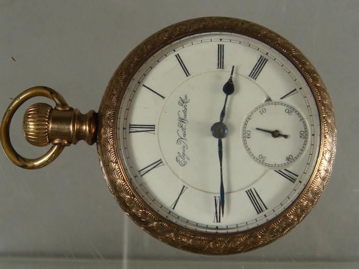 Appraisal: Elgin YGF S OF pocket watch j movement case Fay's