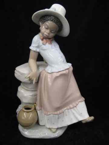 Appraisal: Lladro Porcelain Figurine ''A Stop in Time'' ''Black Legacy Collection''