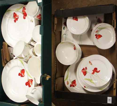 Appraisal: Two Trays of Aynsley Meadown Tea and Dinner Wares consisting