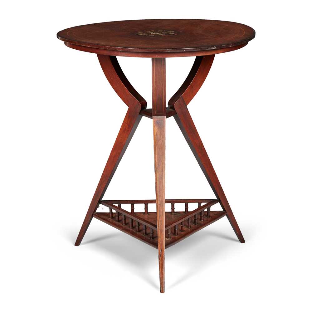 Appraisal: Y ENGLISH AESTHETIC MOVEMENT OCCASIONAL TABLE CIRCA rosewood inlaid with