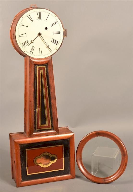 Appraisal: American th Century Mixed Wood Banjo Clock American th Century