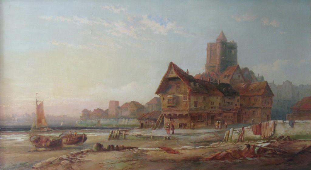 Appraisal: ALFRED MONTAGUE Dieppe signed oil on canvas x See illustration