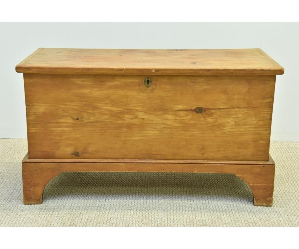 Appraisal: Pine blanket chest circa dovetail construction h x w x