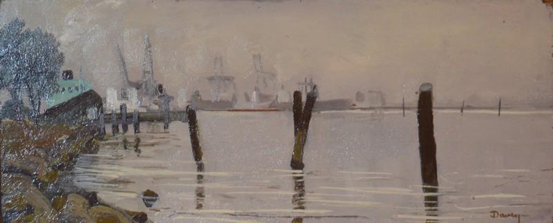 Appraisal: PHILIP DAVEY A STILL MORNING OIL ON CEDAR PANEL X