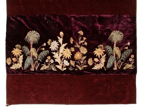 Appraisal: n American Velvet Curtain Herter Bros of rectangular form the