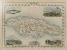 Appraisal: Two th c maps of Jamaica each x cm a