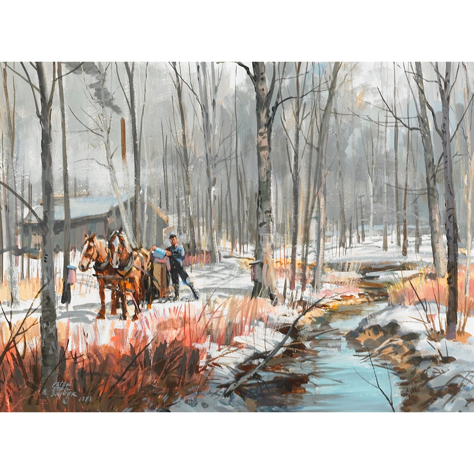 Appraisal: PETER ETRIL SNYDER STREAM IN THE SUGARBUSH oil on board