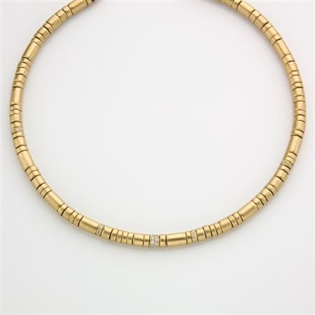 Appraisal: Gold and Diamond Necklace Estimate -