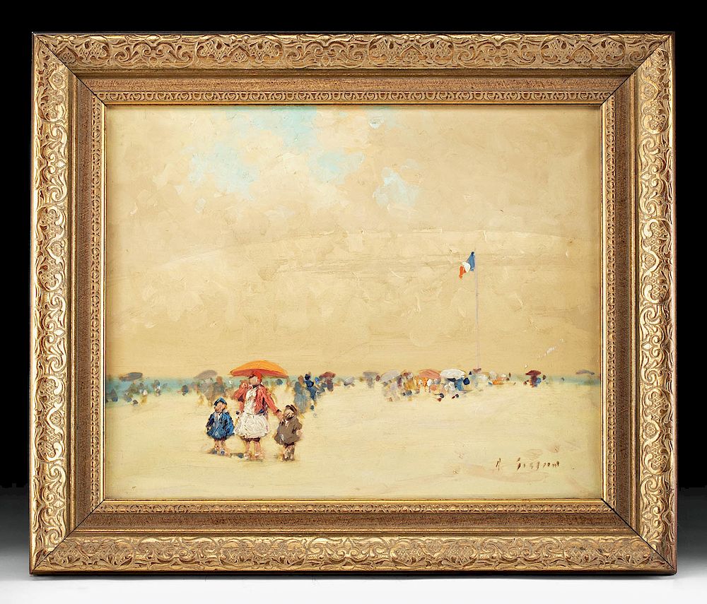 Appraisal: Framed Signed Andre Gisson Impressionist Painting Andre Gisson American -