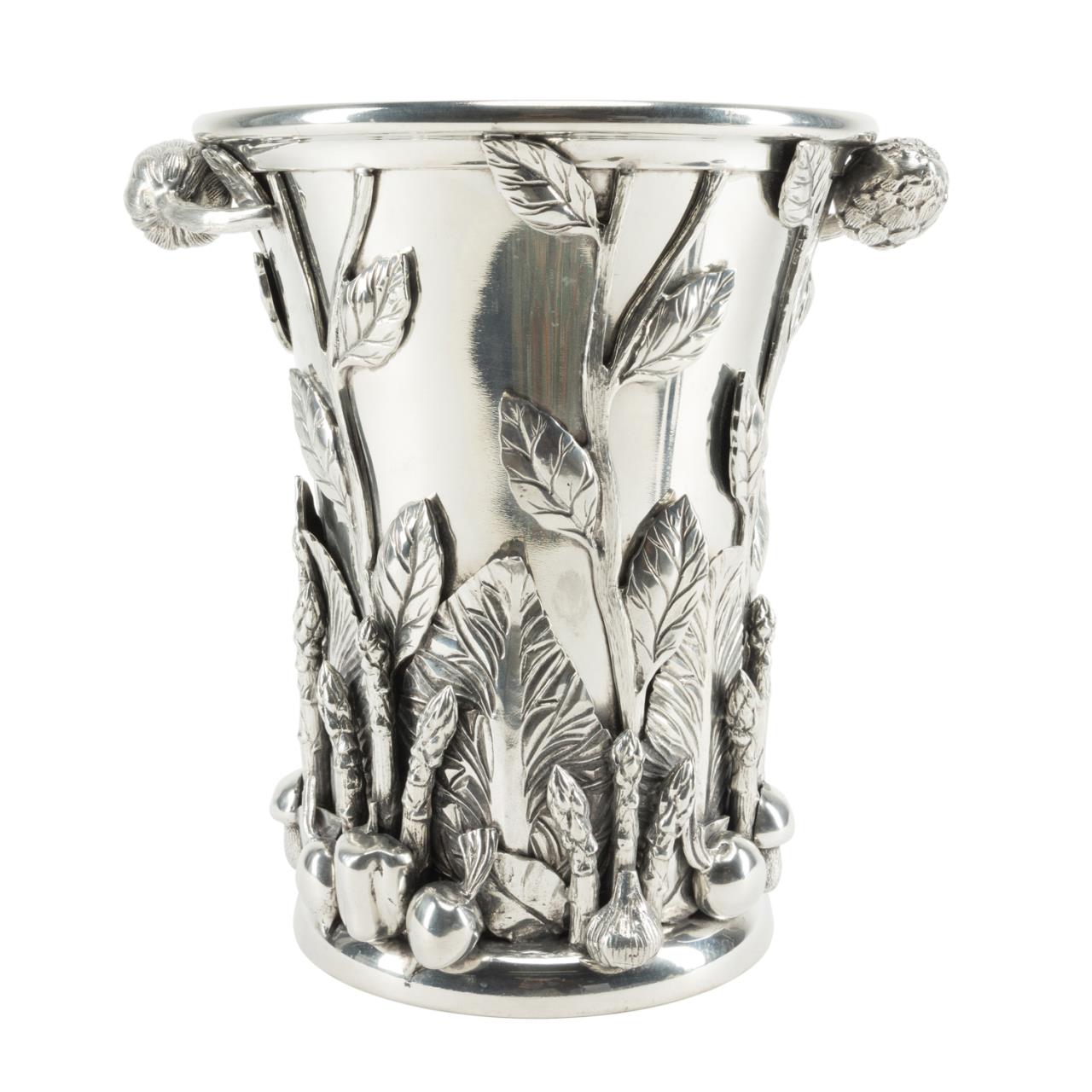 Appraisal: PEWTER CHAMPAGNE COOLER BY CIPOLLA Figural pewter champagne cooler by