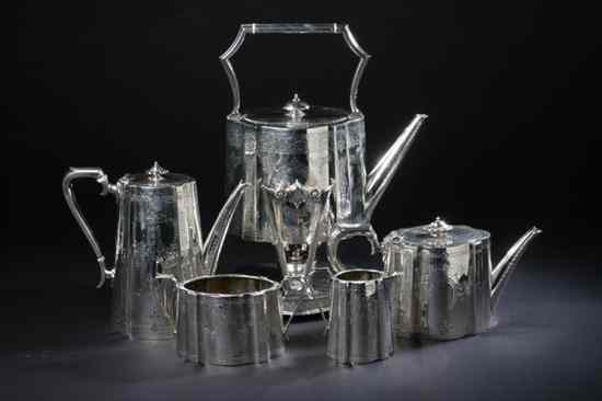 Appraisal: FIVE-PIECE ASSEMBLED VICTORIAN SILVER TEA AND COFFEE SERVICE Martin Hall