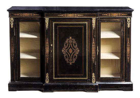 Appraisal: Sale Lot A Victorian Ebonized Console Cabinet probably new york