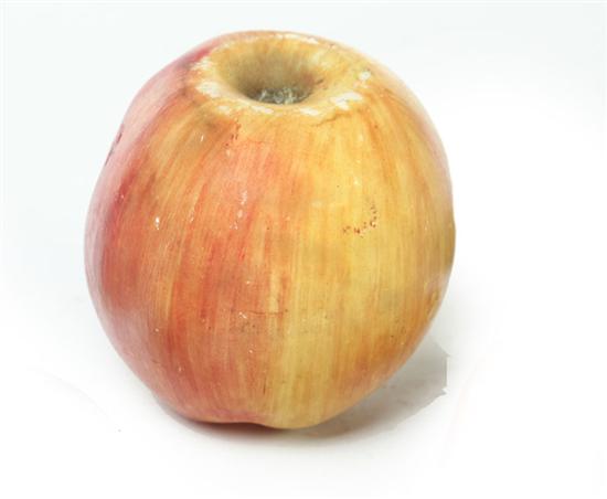 Appraisal: LARGE STONE APPLE American or European th century Original yellow