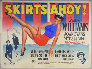 Appraisal: Skirts Ahoy British Quad film poster starring Esther Williams MGM