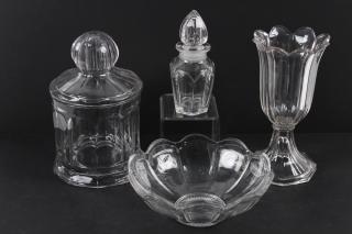 Appraisal: PCS EARLY GLASS Group of Pieces of Early Clear Patterned