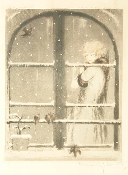 Appraisal: Louis Icart French - Winter H C amp I Etching