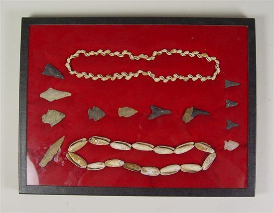 Appraisal: Indian Points Necklaces from Eastern Shore of North Carolina BC