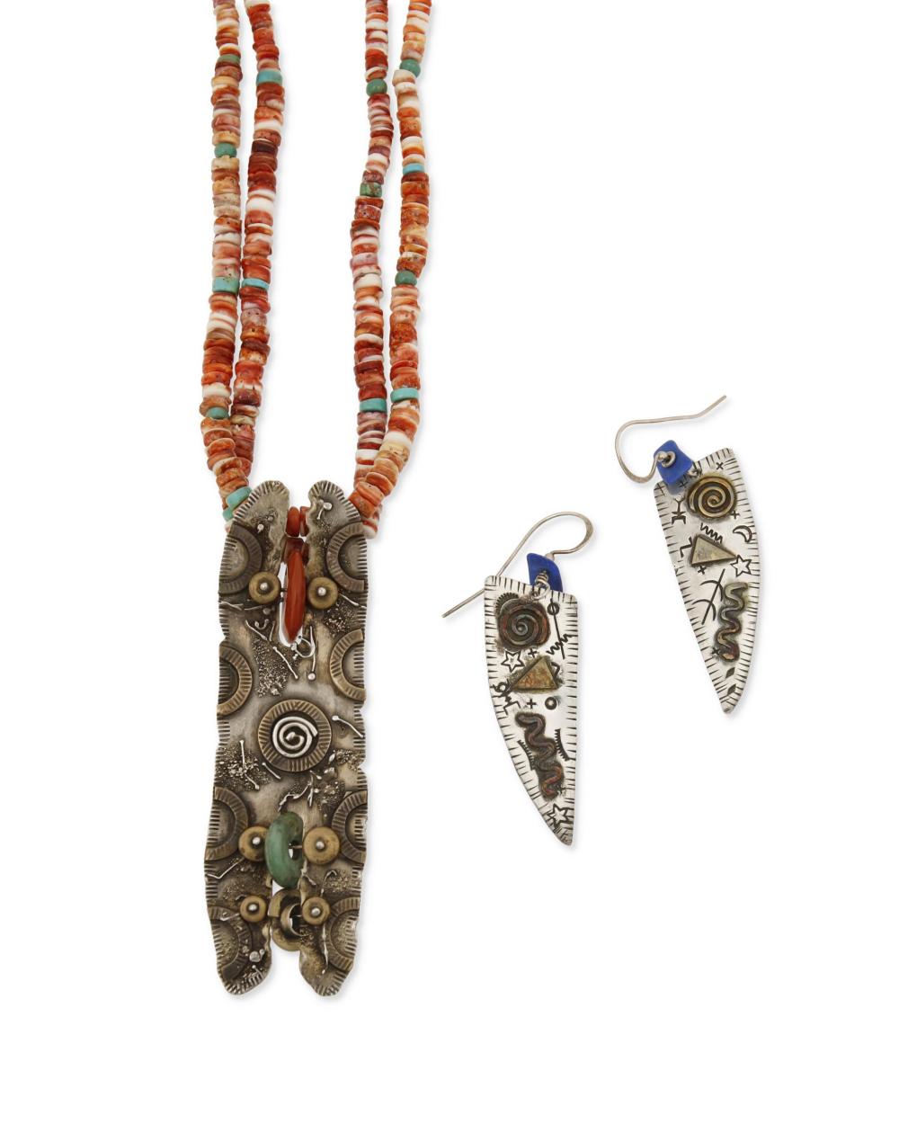 Appraisal: A mixed set of Southwest style jewelry Fourth-Quarter th Century