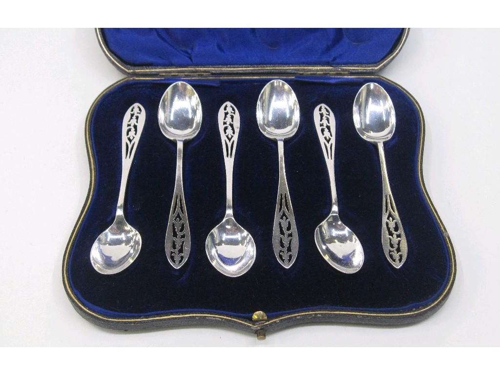 Appraisal: Cased set of six silver spoons London