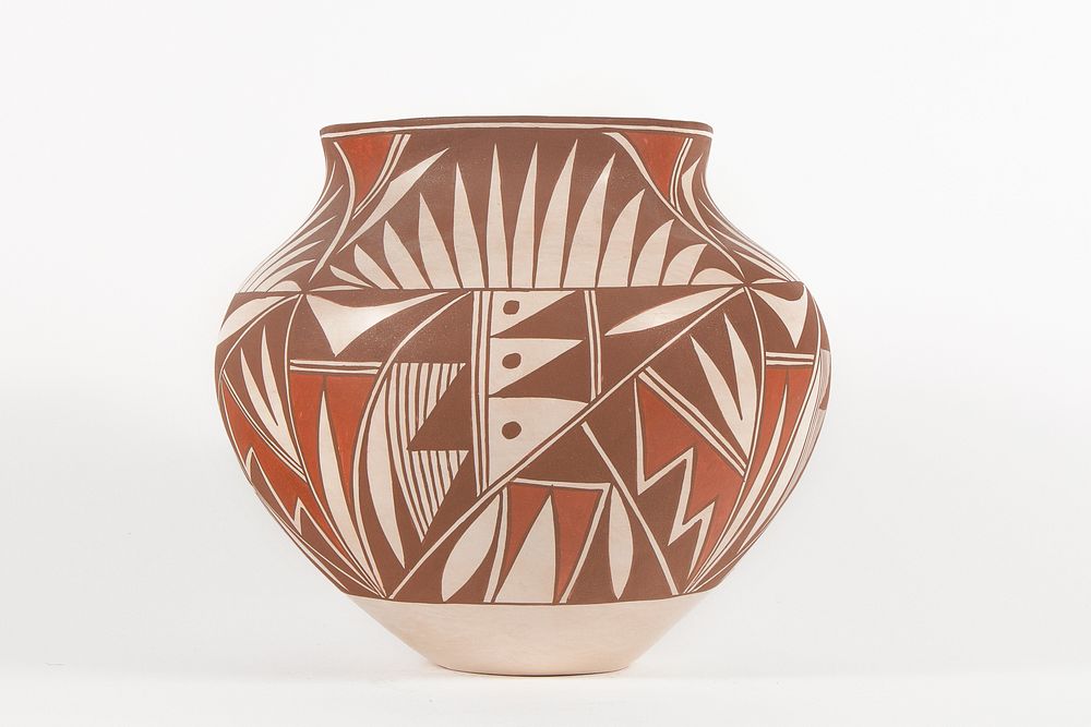 Appraisal: Acoma Loretta Joe Polychrome Water Jar Loretta Joe Acoma b