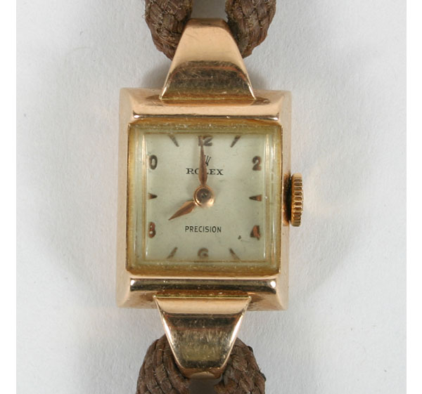 Appraisal: Ladies vintage Rolex watch K gold with rope band All