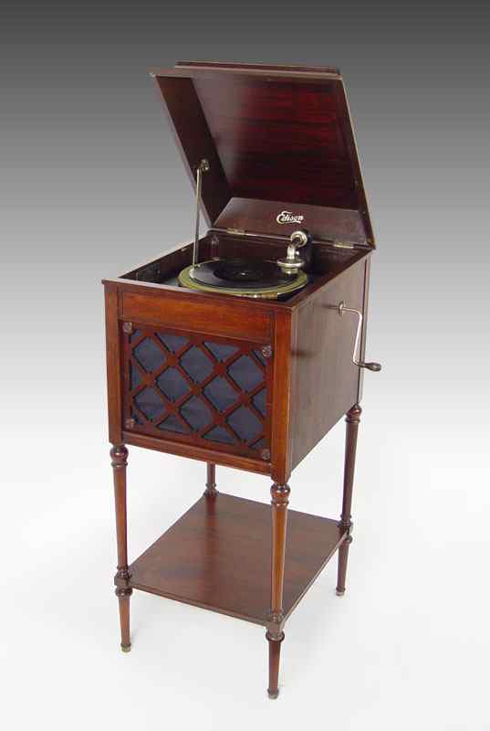 Appraisal: EDISON MAHOGANY CASE UPRIGHT PHONOGRAPH Model A serial number SM