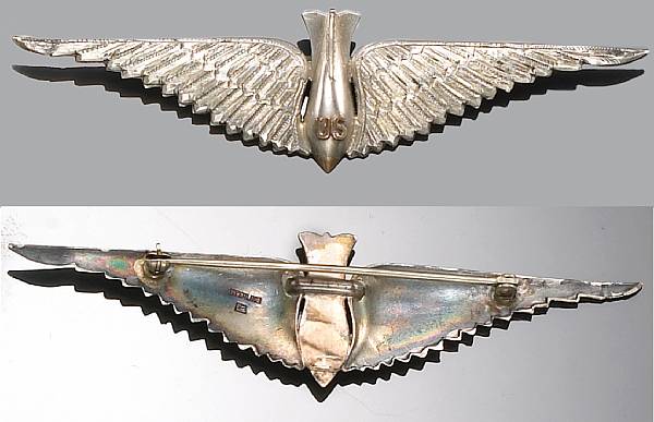 Appraisal: A World War Bombardier's wing belonging to Lt Thomas H