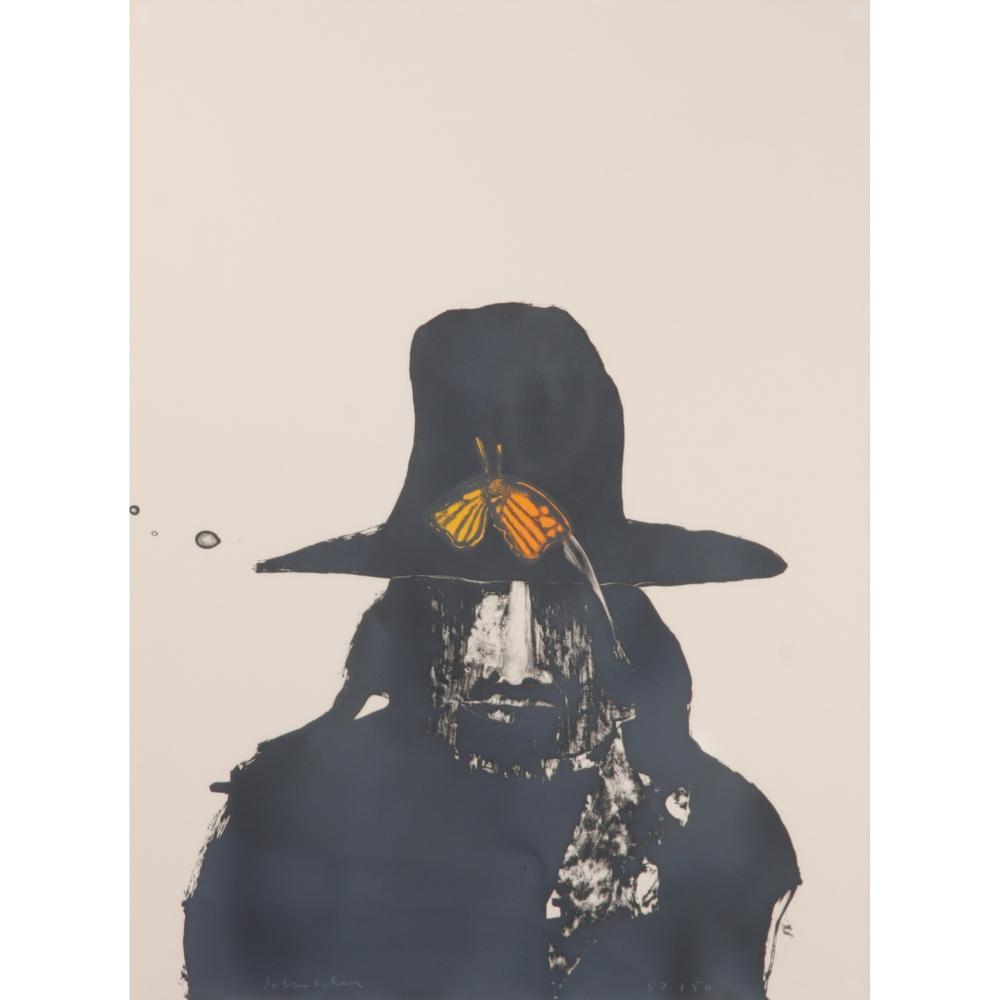 Appraisal: FRITZ SCHOLDER LUISE O SCOTTSDALE AZ - INDIAN WITH BUTTERFLY