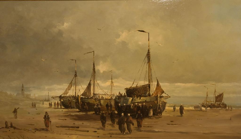 Appraisal: HENDRICK VADER th th CENTURY DUTCH COASTAL SCENE FIGURES BY