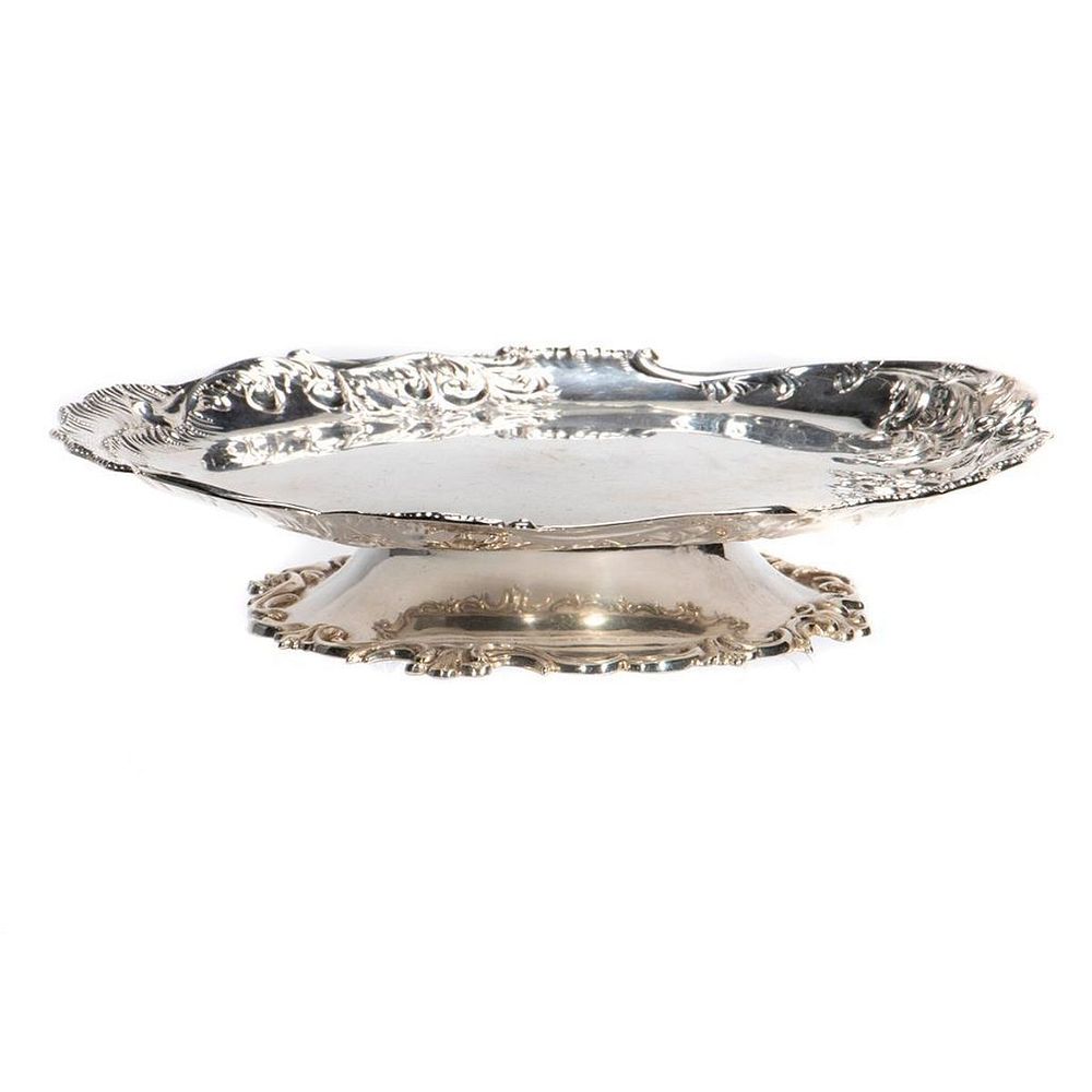 Appraisal: English hallmark silver dish English hallmark footed sterling silver dish